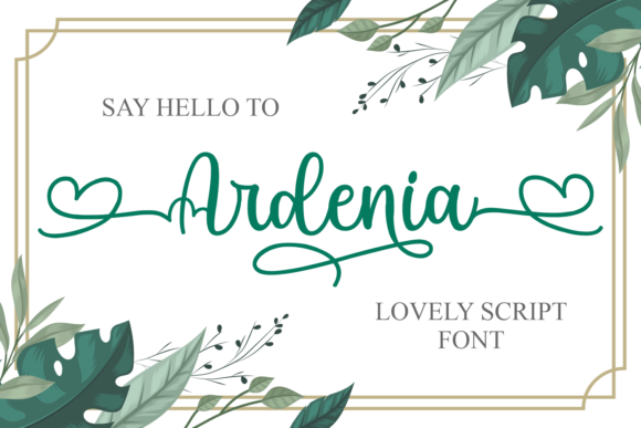 Ardenia Script Font for Handmade and Commercial Projects