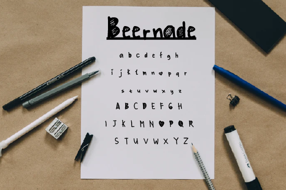Beernade: A Script Font for Modern Branding