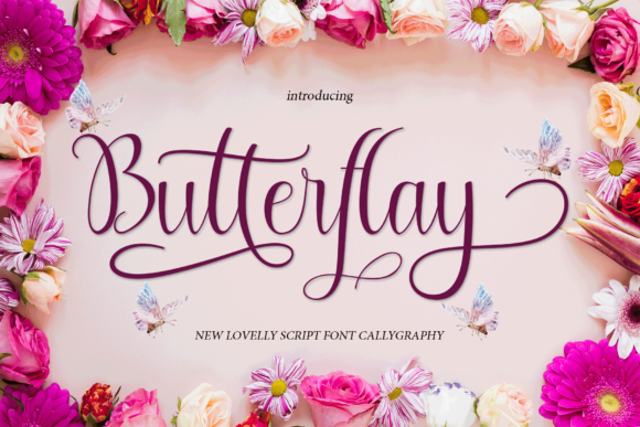 Butterflay: A Delicate Script Font for Campaign Creativity