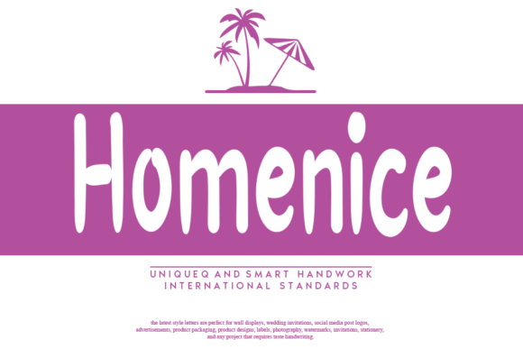 Homenice Font for Branding Projects